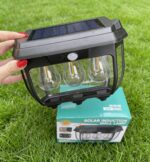 Halogen LED Solarny Lampa Ogrodowa z Czujnikiem Ruchu Potrójny